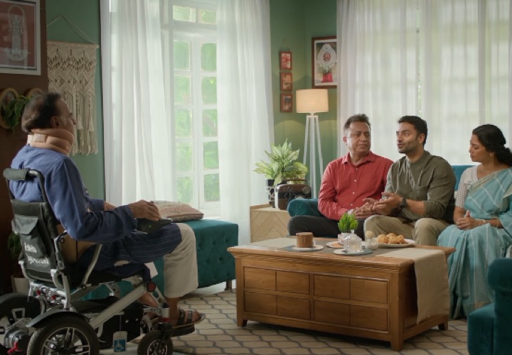 A family conversation, filmed on location